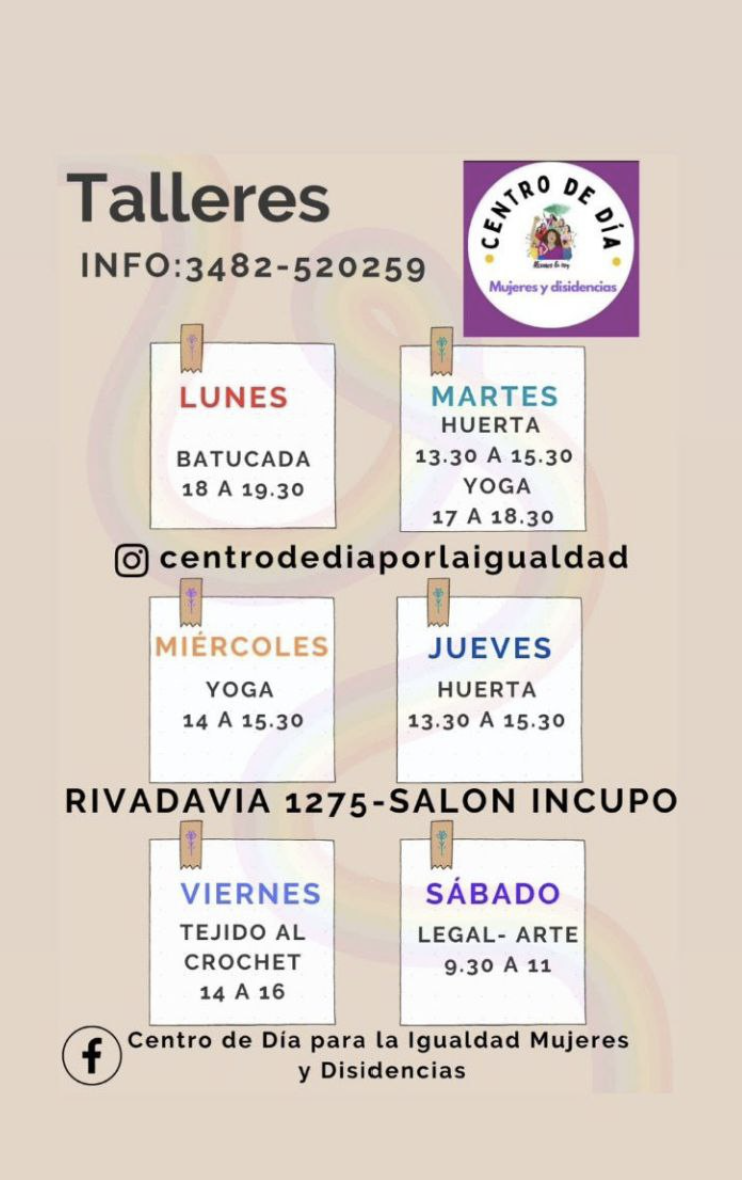 Actividades comunitarias y feministas realizadas durante 2023